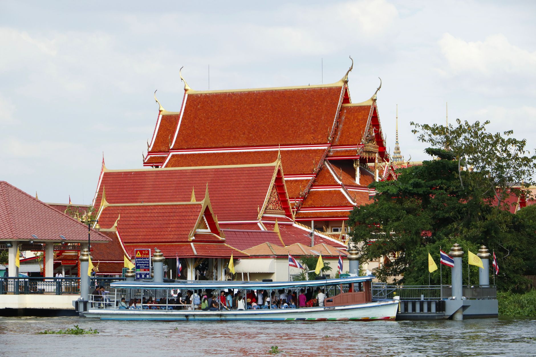 A passenger boat on the Chao Phraya river, Bangkok