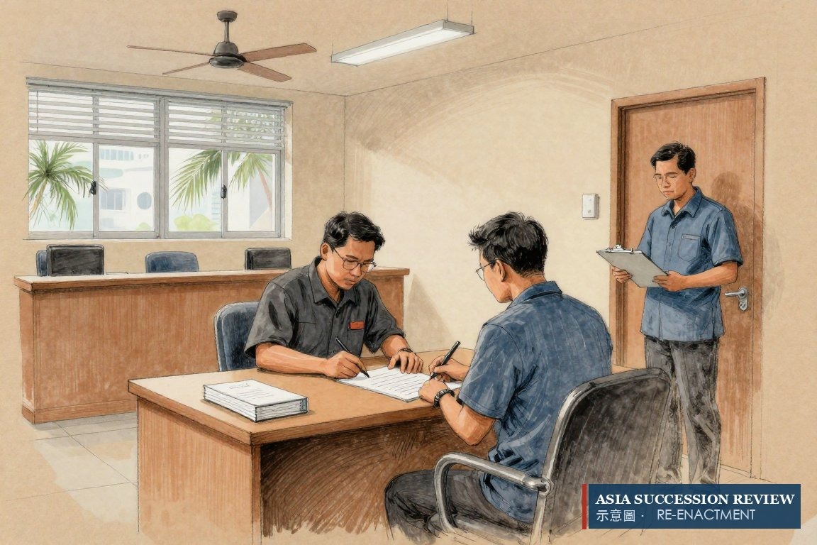 Koroner menandatangani perintah pelepasan di mejanya — pasal 22, Coroner menguasai jenazah sampai pelepasan.