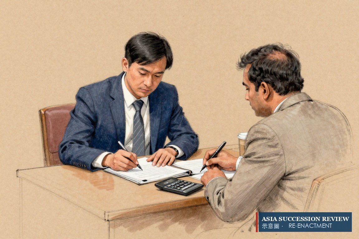 Seorang trustee dan bankir di atas berkas tebal: memilih bankir untuk saham hingga €1,05 miliar butuh kehati-hatian yang wajar.
