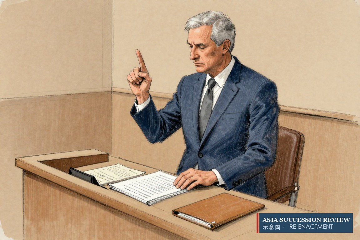 A lawyer points to one folder set apart from the statements: the one undistributed account of about $300,000.