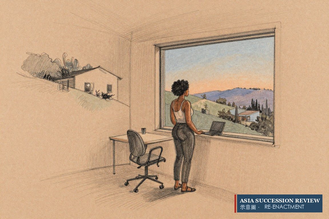 A young wife alone at a hillside window: a 43-year-old actor dies in August 2020 with no will.