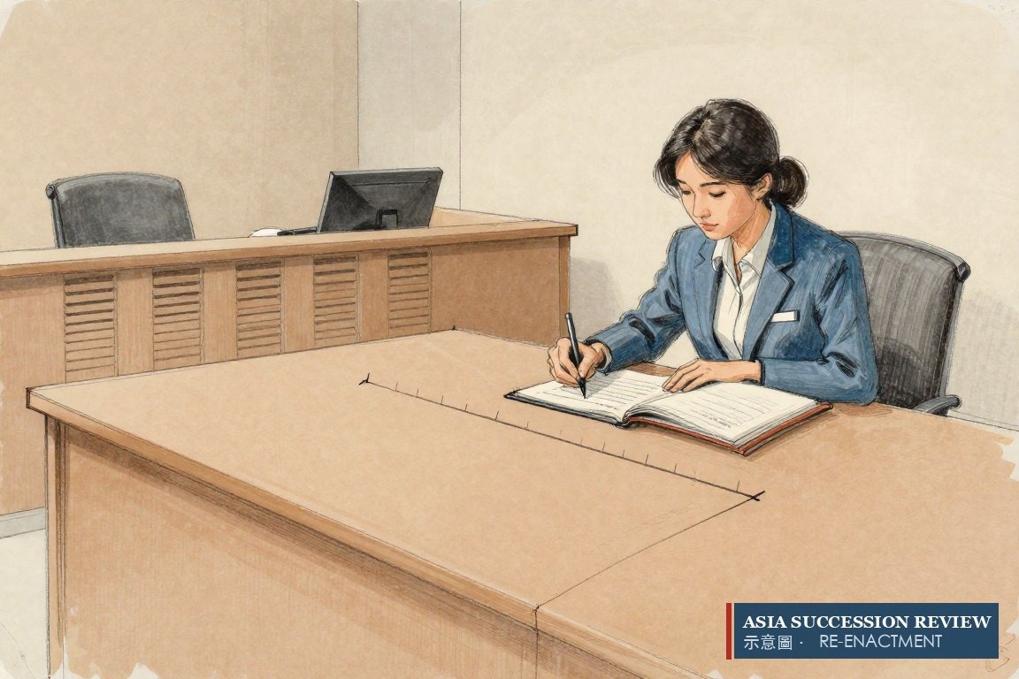 受託人桌上劃出一條長長的橫線——第32條下的100年永續期。