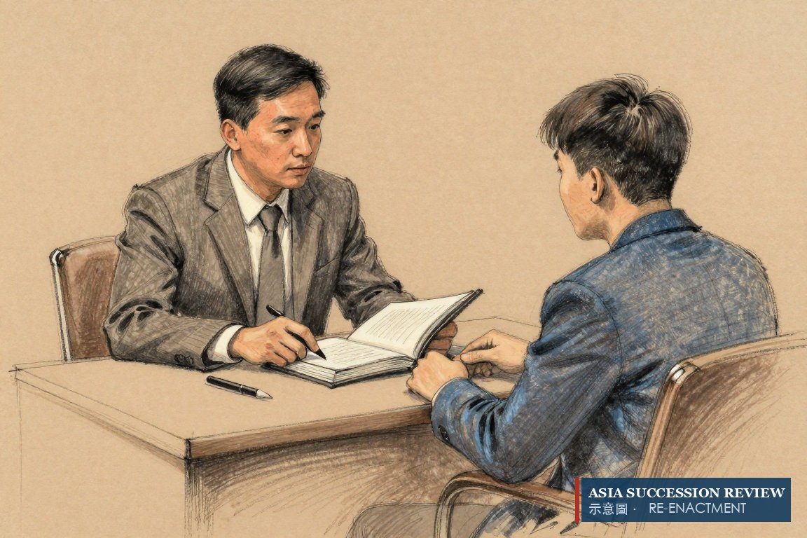 A trustee passes a minute book to a young relative: a larger bet on one company needs recorded reasons.