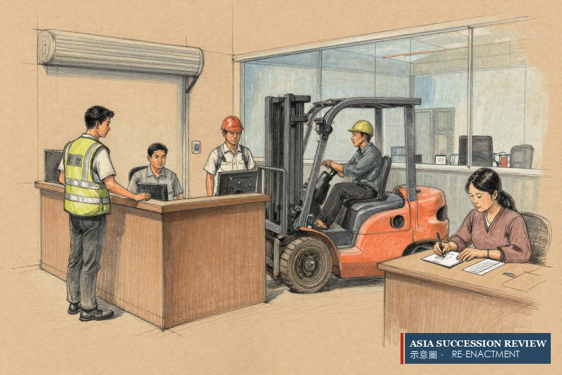 Kerabat mengelola gerbang, lantai pabrik dan penggajian sebuah pabrik keluarga di bawah kantor kosong: agen begitu bisnis berada dalam trust.