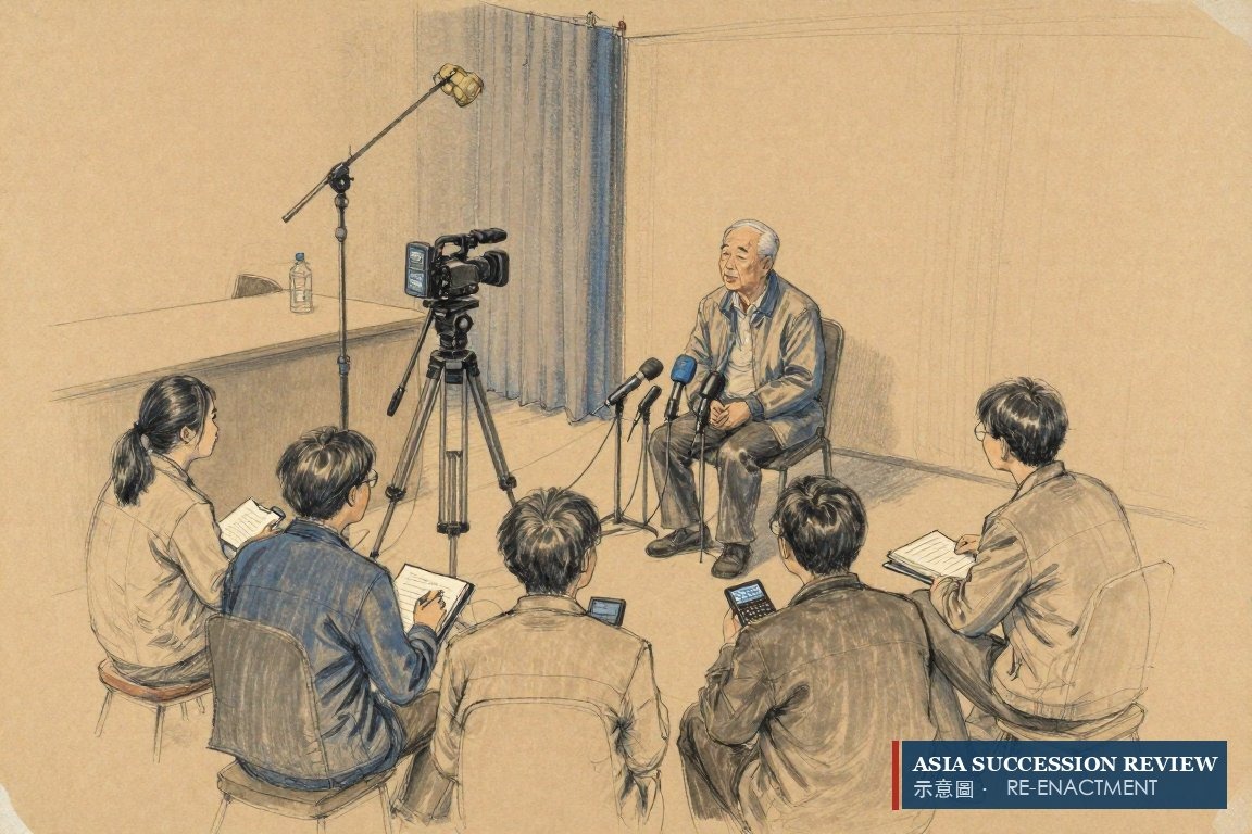 ผู้ก่อตั้งสูงอายุพูดกับนักข่าวและไมโครโฟนเมื่อปี 2012 — บทสัมภาษณ์ที่วันนี้ถูกอ้างเป็นการให้โดยเสน่หาเมื่อตาย
