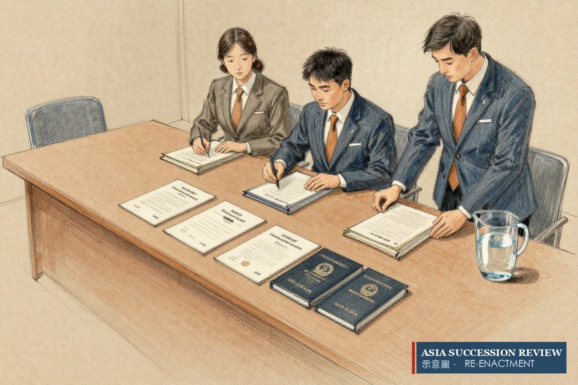The disputed assets laid out: registered shares, three offshore companies, three joint accounts.