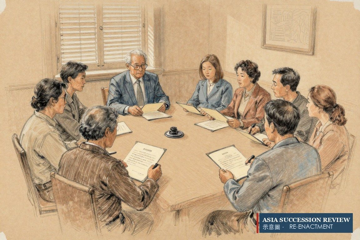 Every branch holds an identical copy of the trust deed while the founder is alive to explain it.