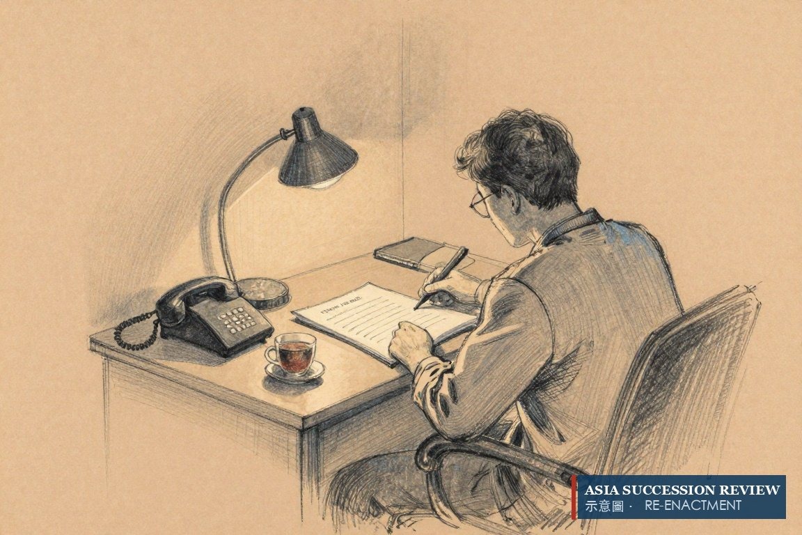 A beneficiary reads his own deed and annual accounts at home — nothing left to sue to discover.