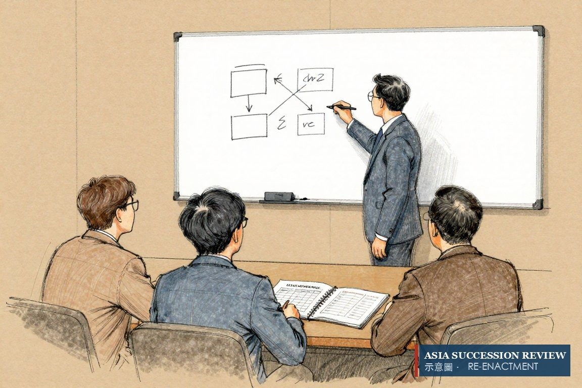 Adviser draws control to one branch and matching capital to the others, funded by insurance.