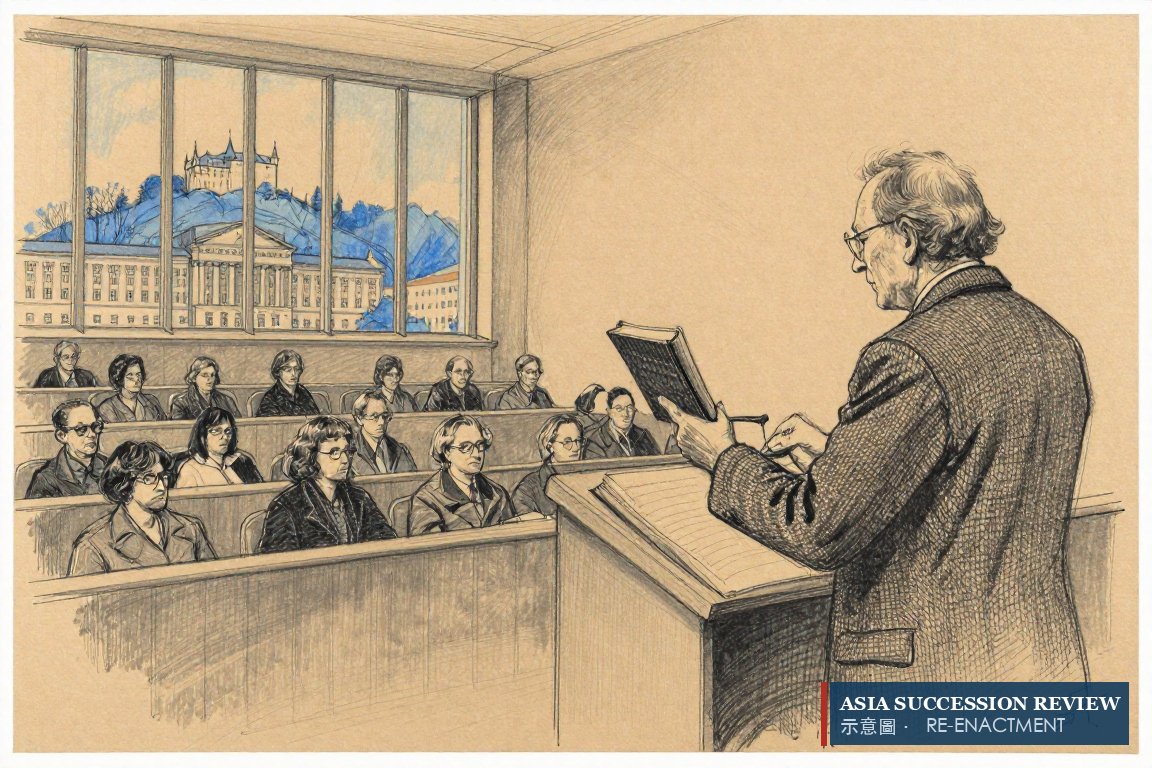 A professor holds up a thin volume to an evening class: the 2003 paper's open question on court review.