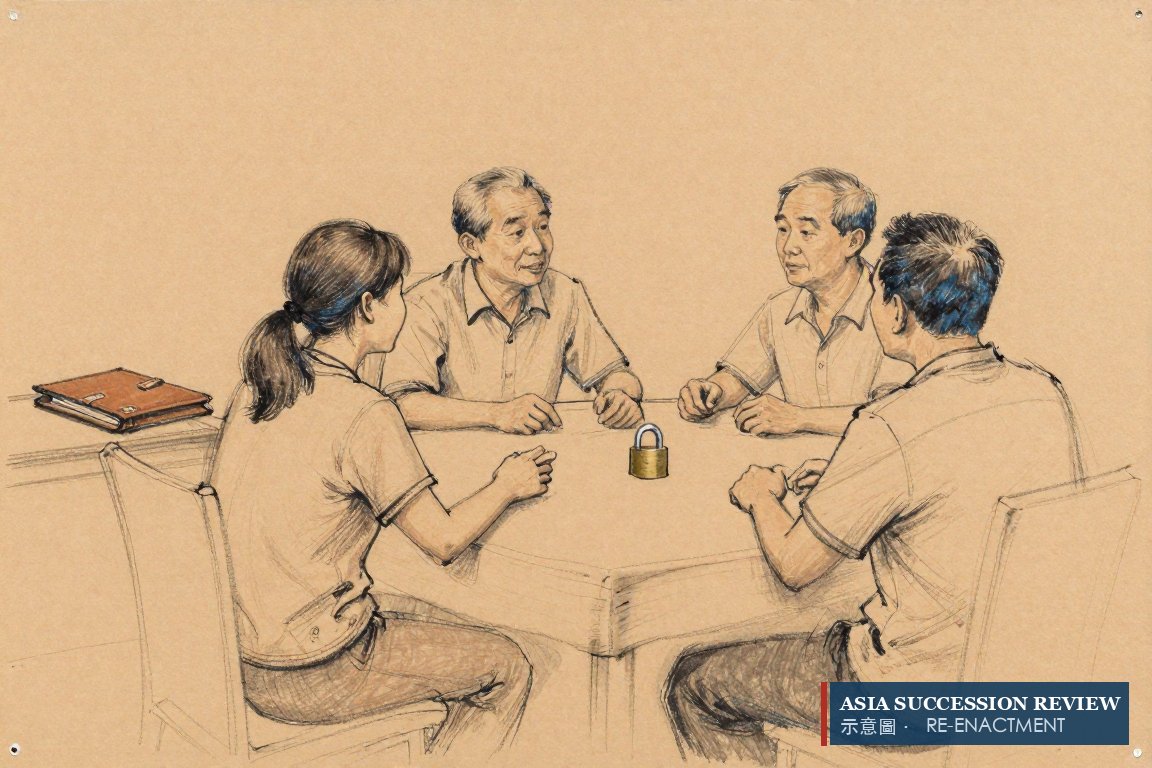 A daughter questions her father over dinner, folder and padlock on the sideboard: the four questions to ask now.