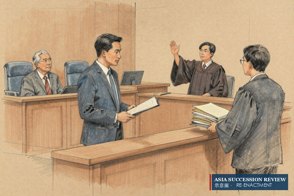 A judge raises a hand over stacked resolutions as a member stands at the bar: section 216 above leaver clauses.