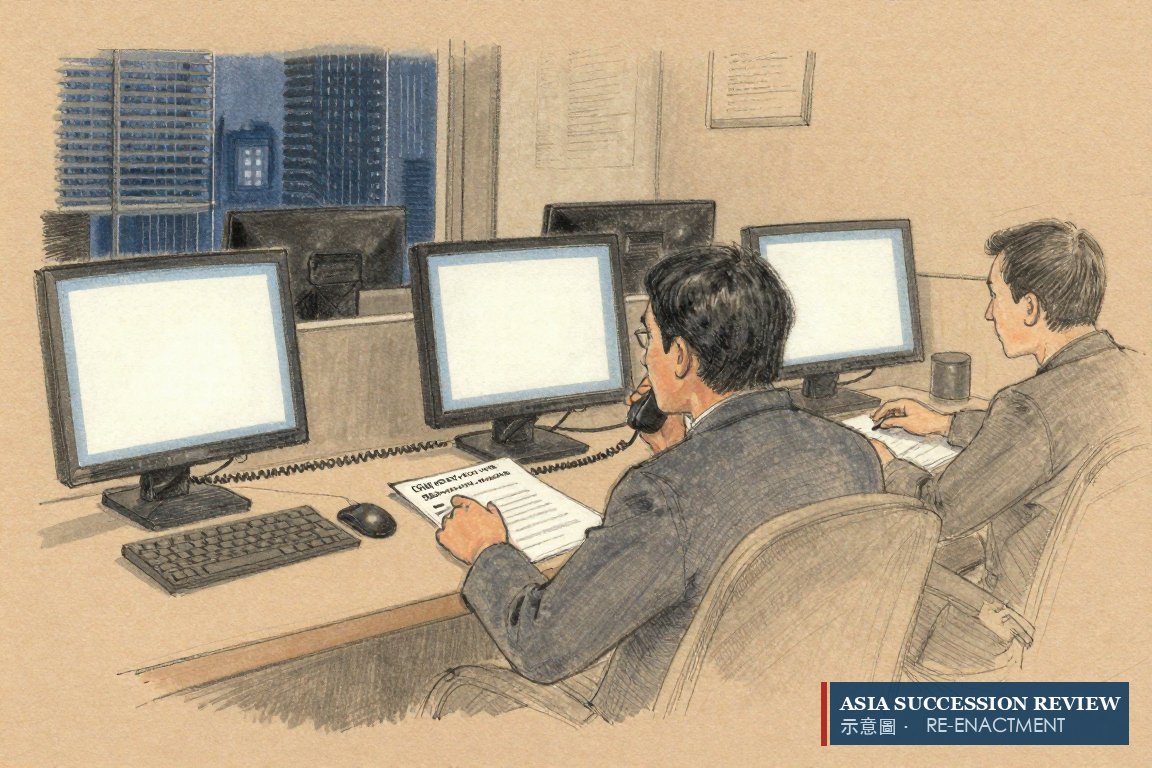 A margin officer on the phone over a covenant sheet — a market move repricing a premium-finance loan.