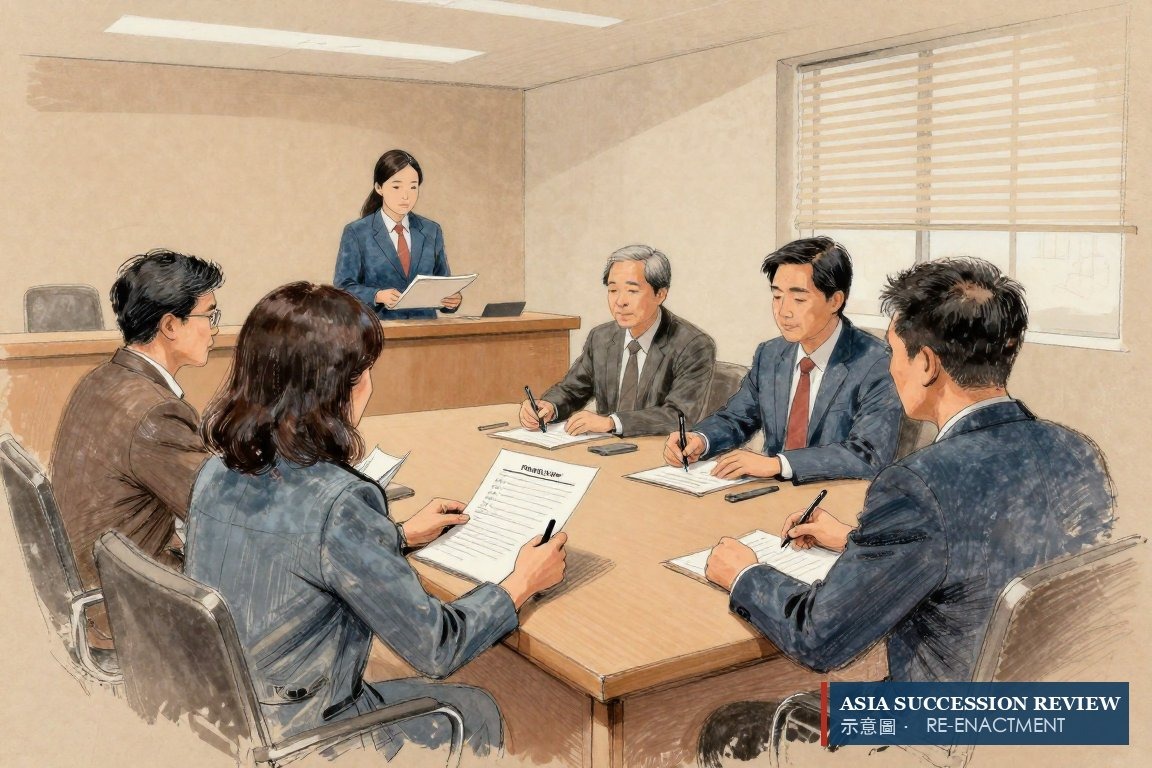Four nominees sign a consent form before a trustee — a section 132 trust nomination cannot be varied alone.