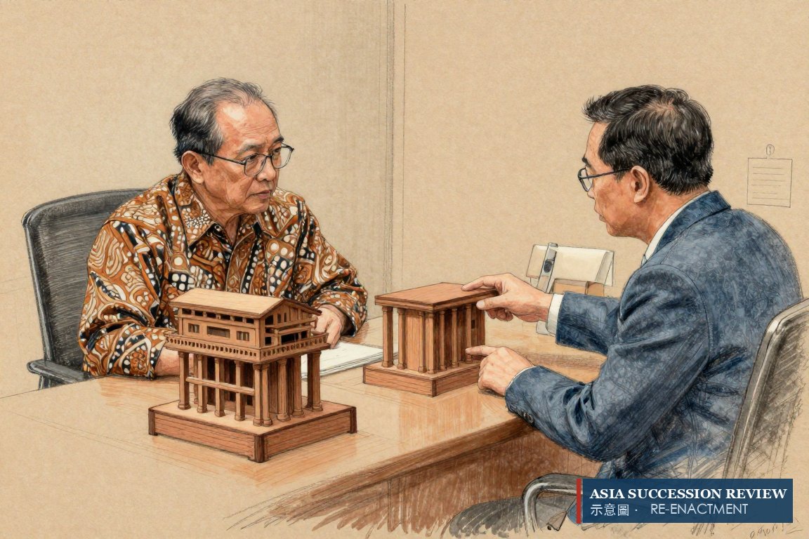 两个模型并排：照抄的美式形状与朴素的新加坡式，后者至今便宜640万美元。