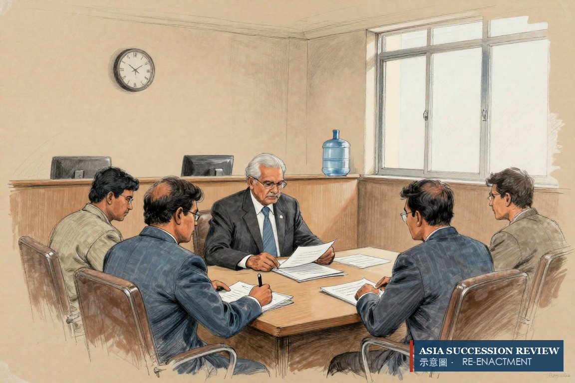 A dissenting director slides a bound legal opinion across the table; the others look away: the 12 August letter and its acceptance.