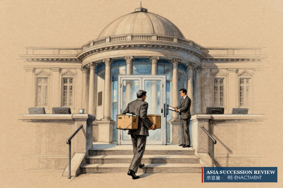 A minority shareholder climbs the Supreme Court steps alone with a box of files: the section 216 route, public and slow.