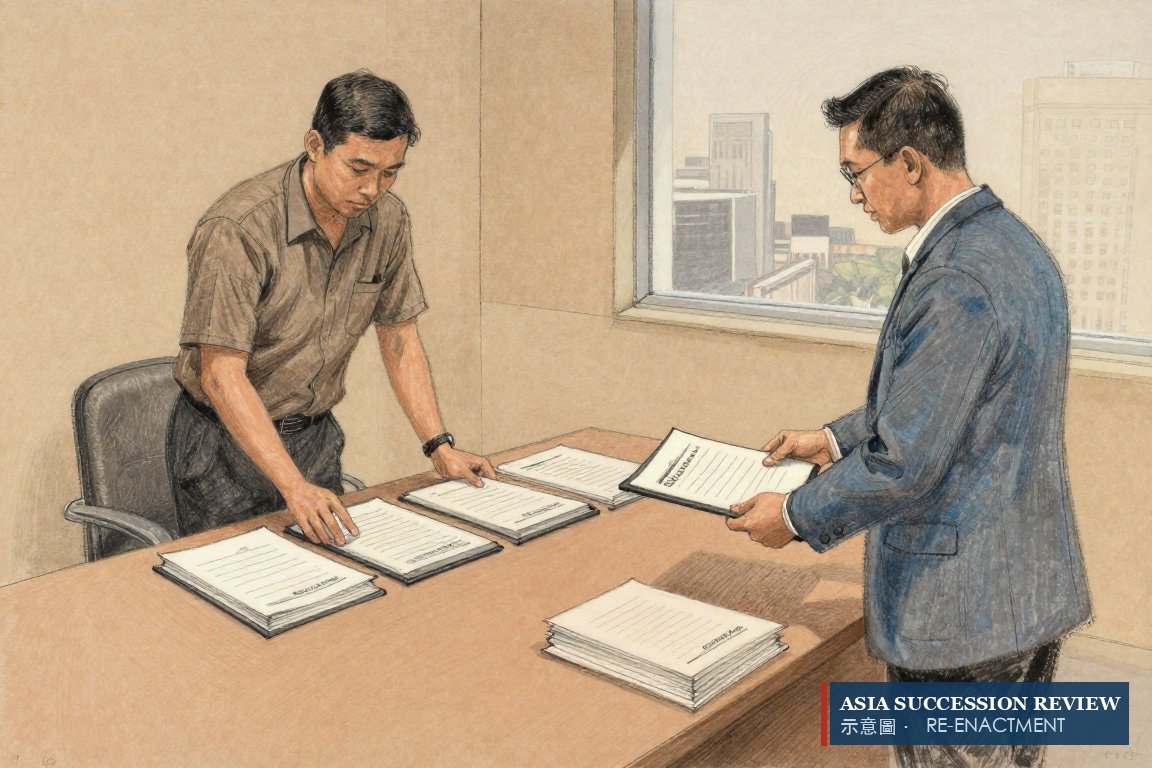 Operating companies charted for the sibling who runs them, a capital schedule handed to the one who does not.