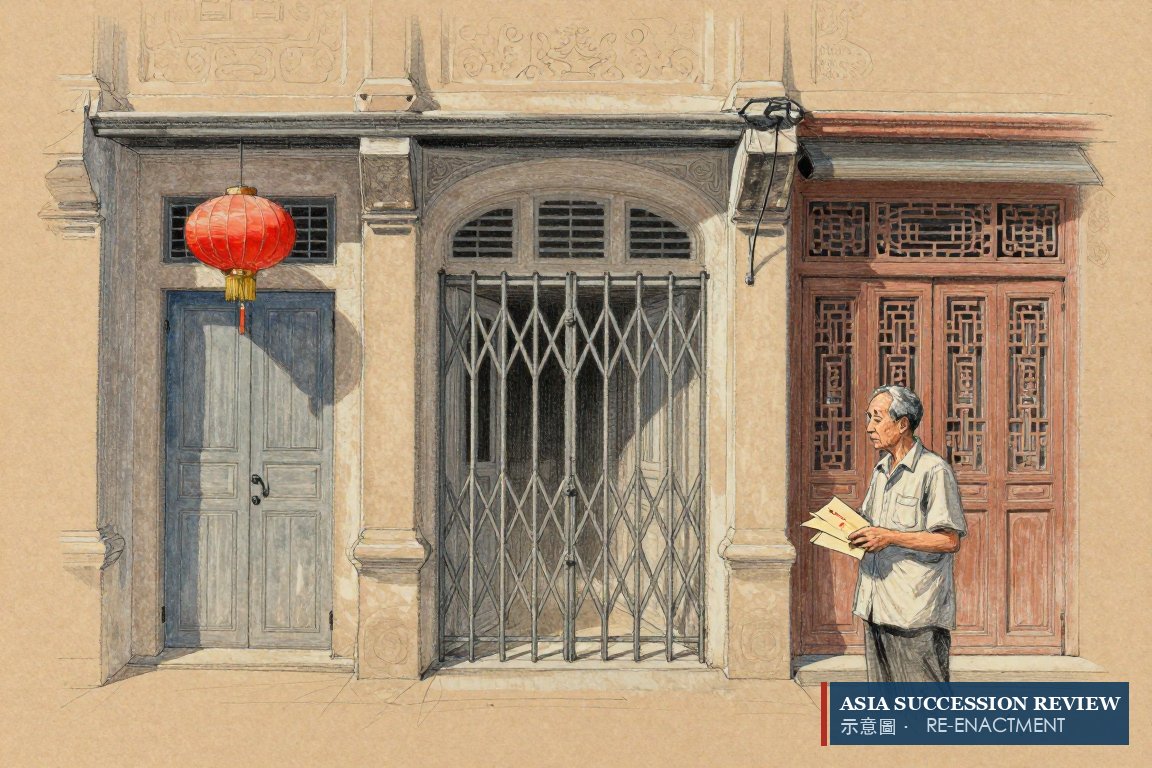 三扇门、三种样式、三个信封：可以旅行的授权书，留在当地的遗嘱。