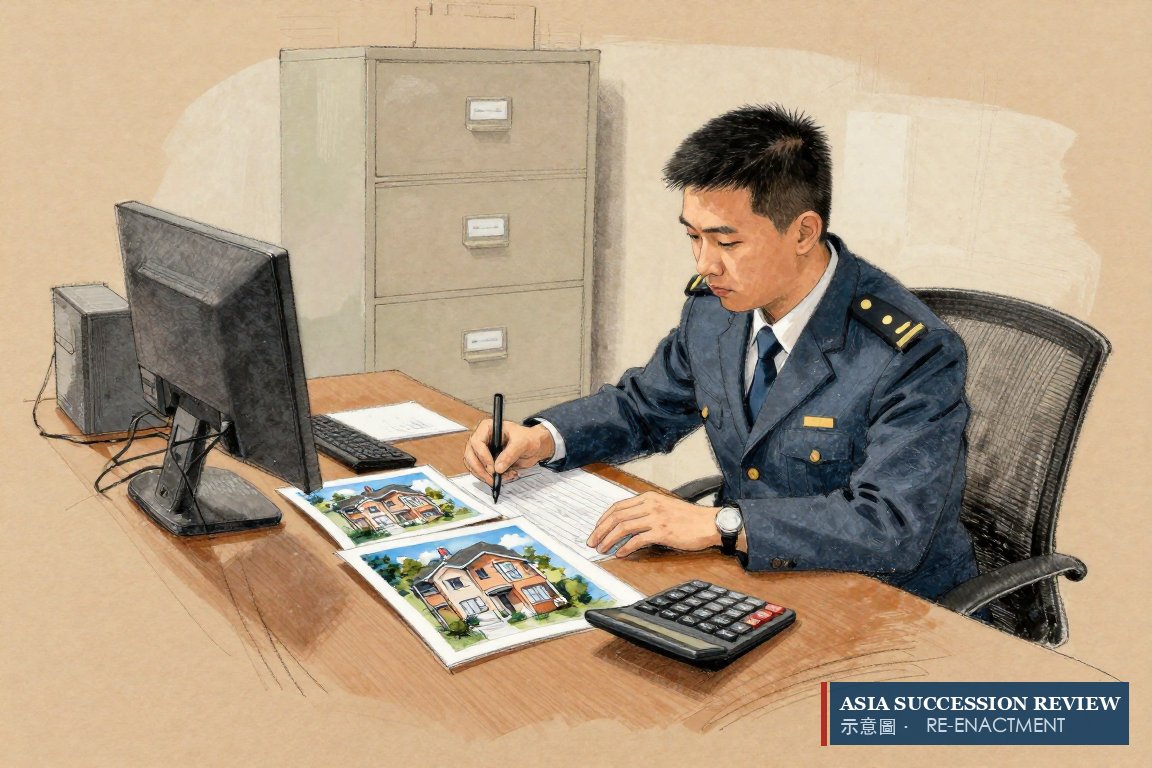 税务官把三张房屋照片摆在侄子面前：三栋全在台湾遗产税之内。