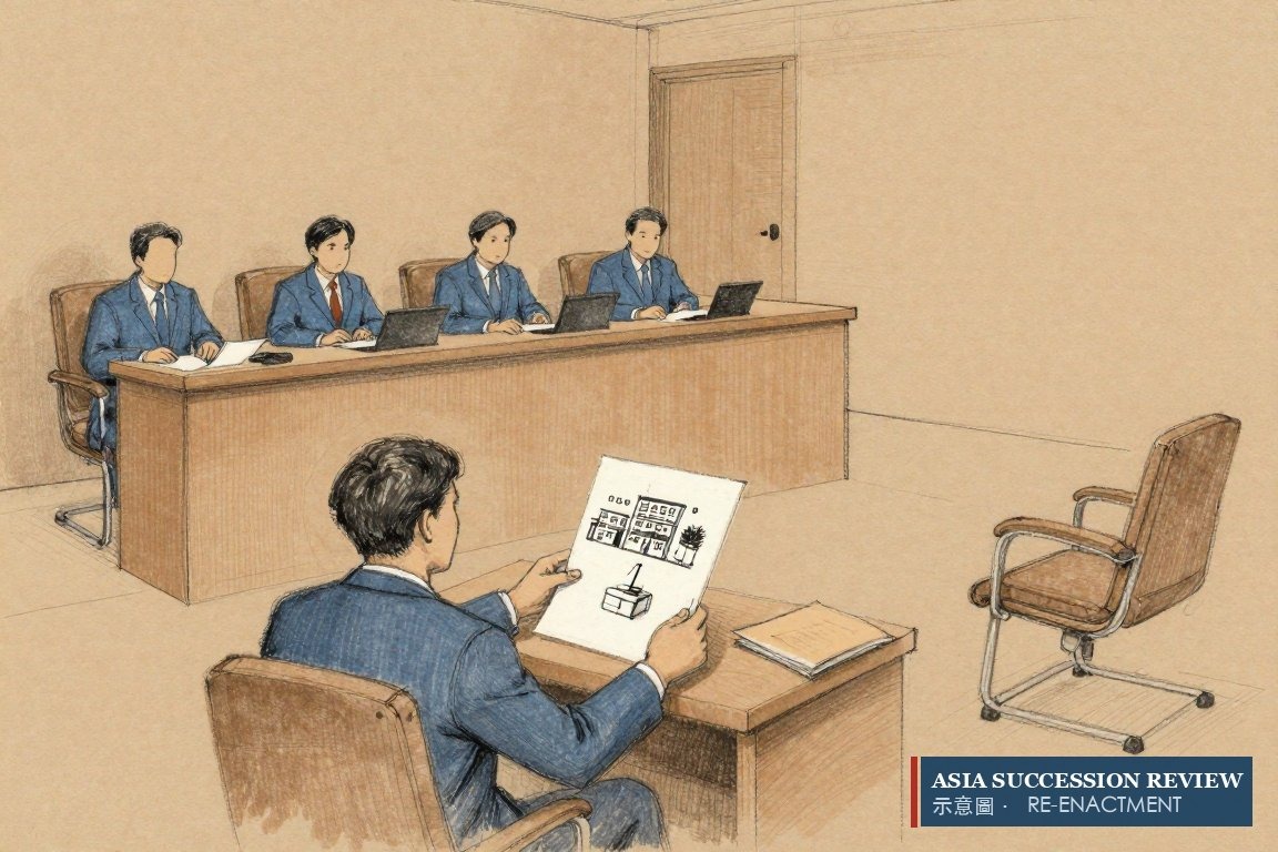 Barrister arguing the Central restaurant against its BVI holding company; an empty chair for the late elder brother.