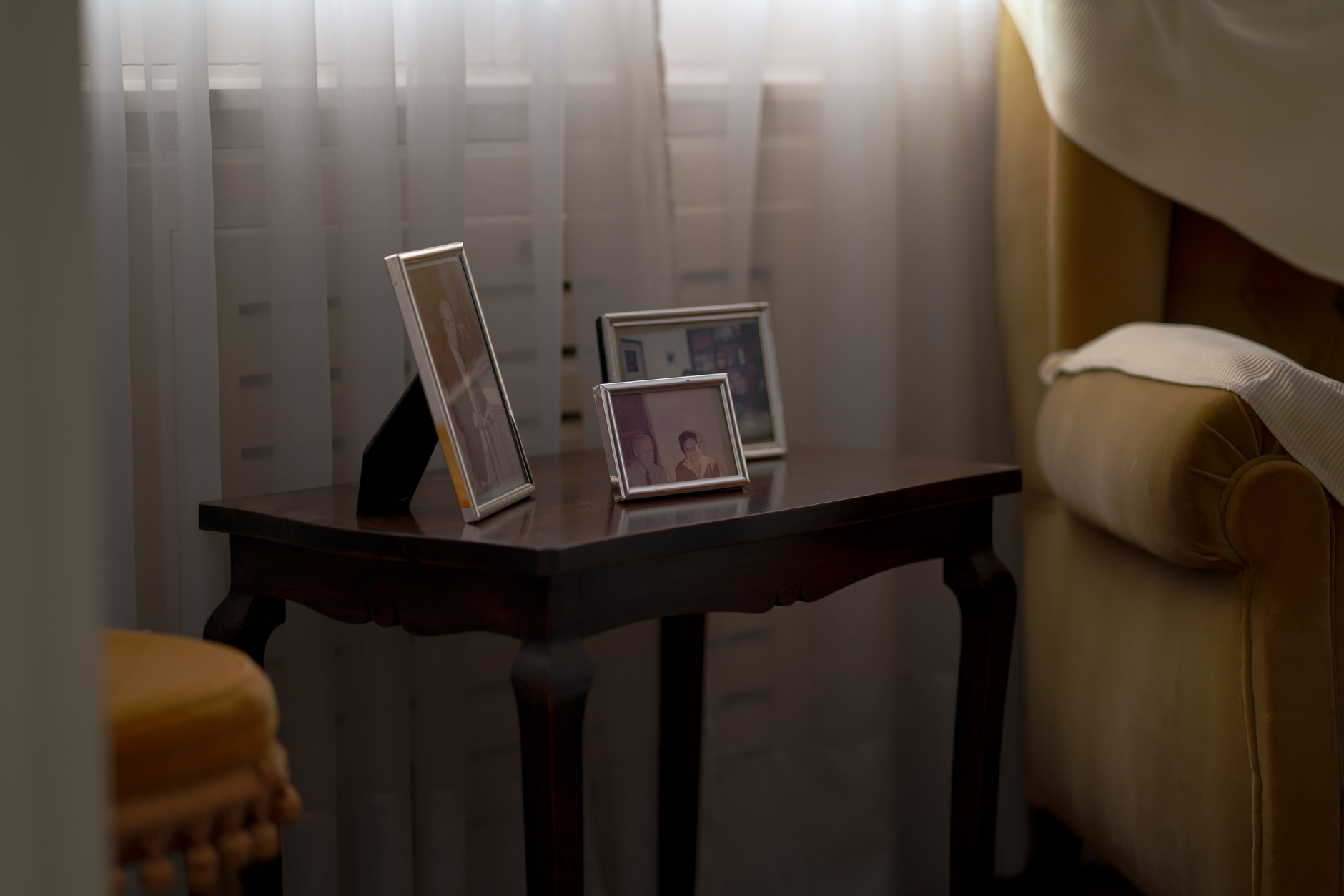 Framed family photographs