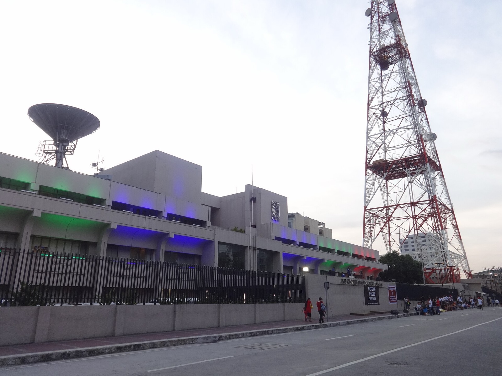 The ABS-CBN Broadcasting Center and its transmitter tower in Quezon City in 2020: the network is the best-known asset of Lopez Inc., the private holding company the Lopez cousins have fought over since February 2026