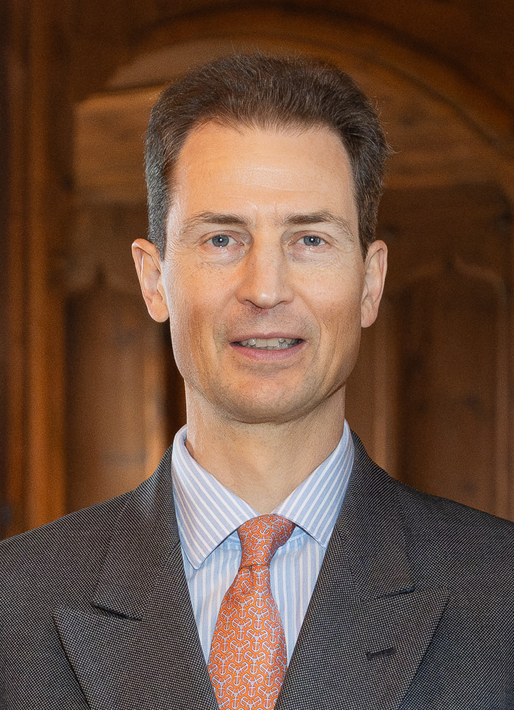 Hereditary Prince Alois of Liechtenstein at Vaduz Castle, 13 March 2024 — the deputy head of state since 15 August 2004 who announced the rewritten house law on 15 August 2026 and whom two members of the family are now threatening to sue