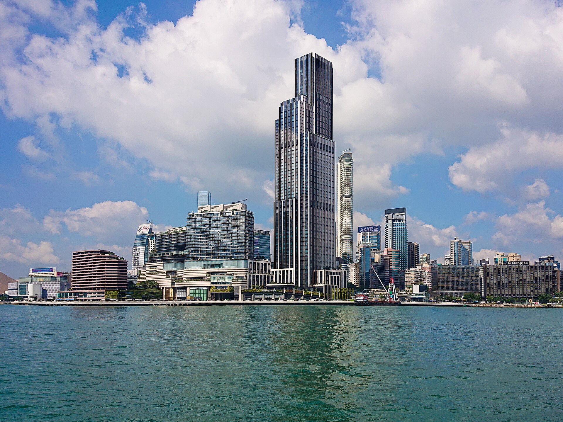 Victoria Dockside seen from Victoria Harbour in November 2019: New World Development's Tsim Sha Tsui complex, with K11 MUSEA and the Rosewood hotel, is mortgaged for a loan raised to HK$4.9 billion in September 2026